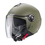 CASCO JET CABERG V4 X VERDE MILITARE OPACO
