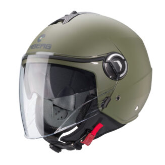 CASCO JET CABERG V4 X VERDE MILITARE OPACO